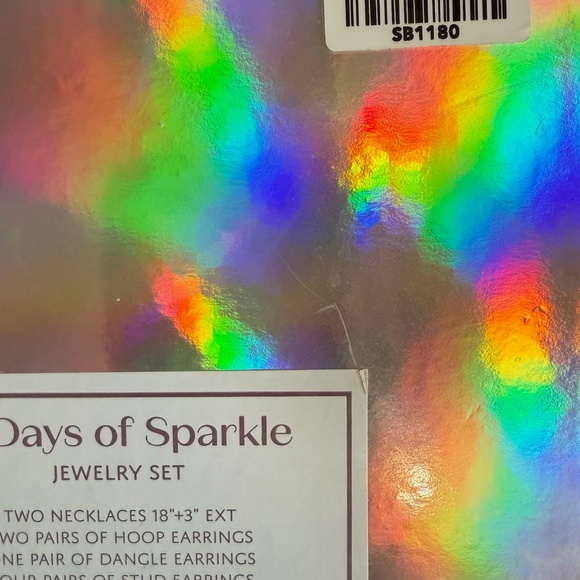 12 Days Of Sparkle Cubic Zirconia Earrings, Necklace, Rings Jewelry Gift Box Set - Picture 5 of 5